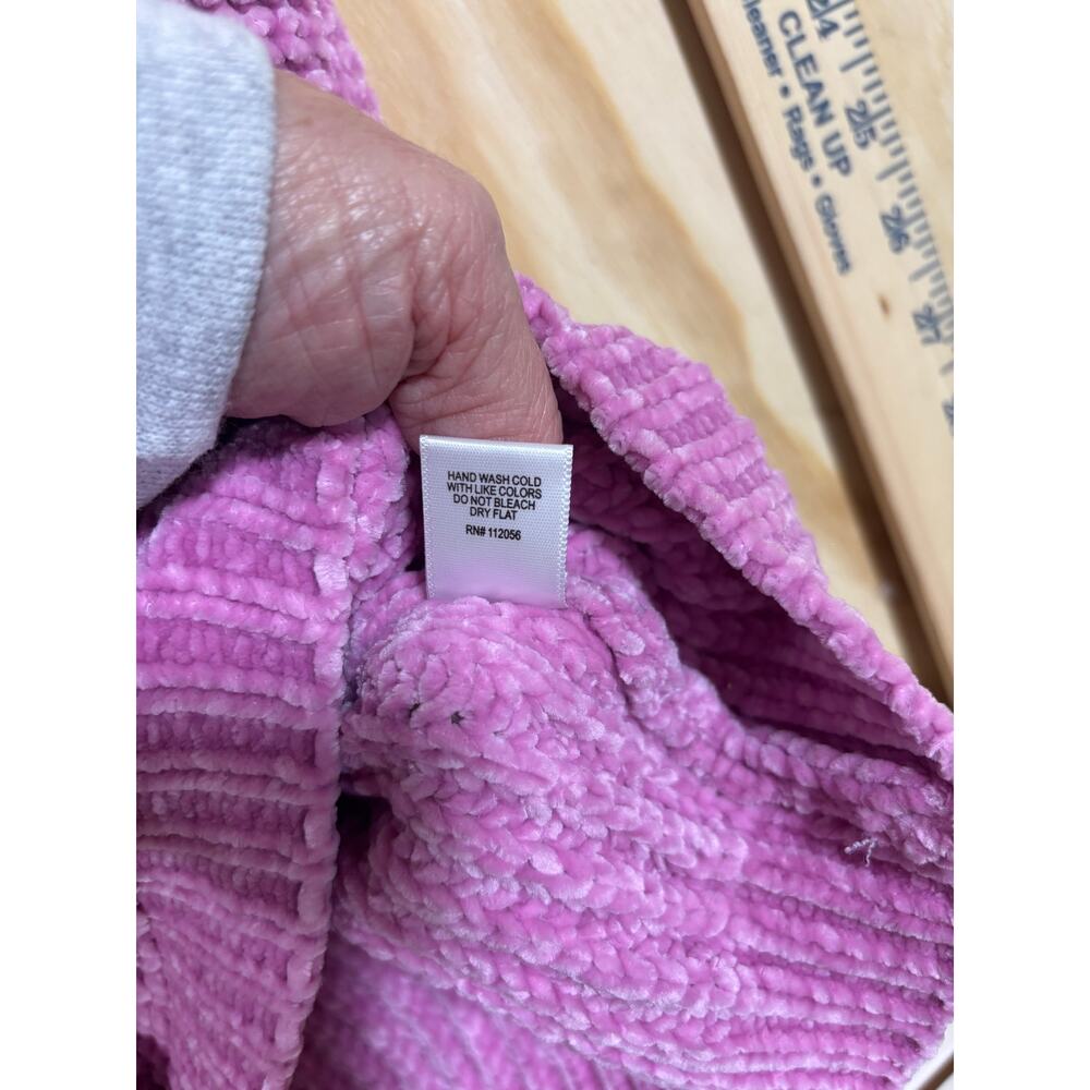 Zenana Pink‎ Chenille Turtleneck Sweater Women’s M Cropped Cozy Soft Knit - Picture 6 of 8